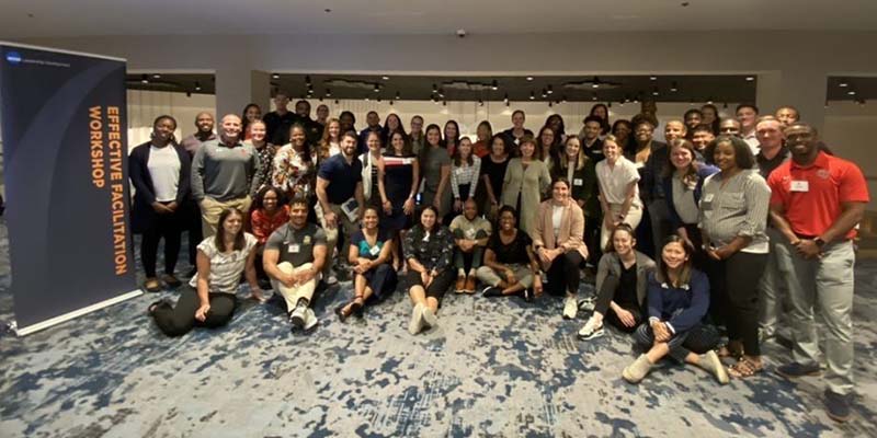The group of participants at the 2022 NCAA Effective Facilitation Workshop